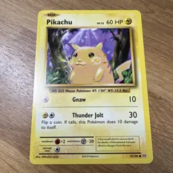Pikachu 35/108 Common Evolutions Pokemon NM - Image 1