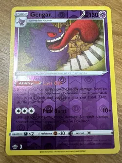 Gengar 057/198 NM Reverse Holo Chilling Reign Pokemon - Image 1