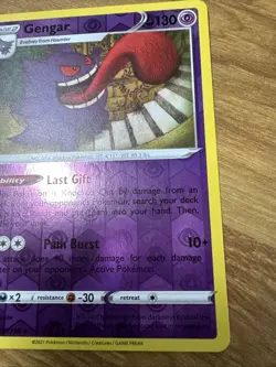 Gengar 057/198 NM Reverse Holo Chilling Reign Pokemon - Image 3