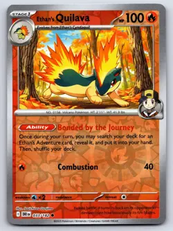 Ethan's Quilava 033/182 Common Destined Rivals Pokemon Near Mint - Image 1