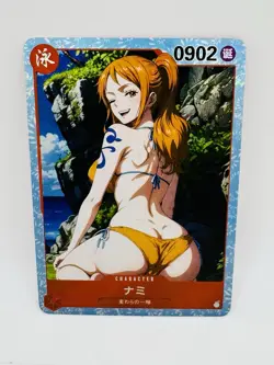 One Piece Goddess Nami Ocean DIY Doujin Kawaii Art Holo Card - Image 1
