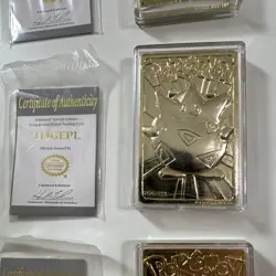 Pokemon TCG 1999 Burger King 23kt Gold-Plated Mewtwo, Togepi, Jigglypuff English - Image 3