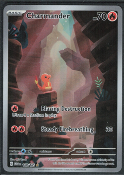 Charmander 168/165 Scarlet & Violet 151 Full Art Holo Pokemon TCG NM/Mint - Image 1