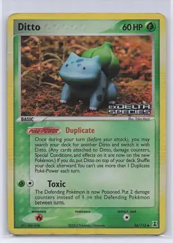 Bulbasaur Ditto 36/113 Delta Species Pokemon Reverse Holo Damaged - Image 1