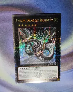 Cyber Dragon Infinity Alt Art RA04-EN068 Quarter Century Secret Rare QCSR Yugioh - Image 1