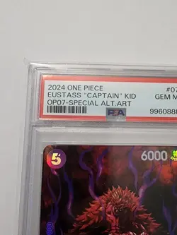 Eustass "Captain" Kid PSA 10 - One Piece OP07 074 English Foil 2024 - Image 2