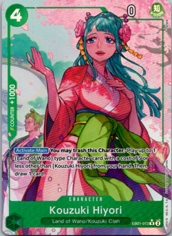 Kouzuki Hiyori Alternate Art EB01-013 English Extra Booster: Memorial One Piece - Image 1