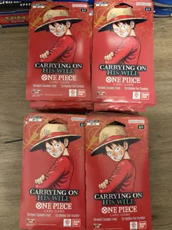 One Piece OP-13 Carrying on His Will Sleeved Booster Pack Lot of 40 - Image 1
