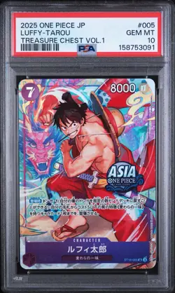 2025 ONE PIECE JAPANESE TREASURE CHEST VOL.1 #005 LUFFY-TAROU PSA 10 - Image 1
