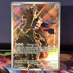 Pokemon Zamazenta Full Art Illustration Rare Card 201/182 Destined Rivals NM/M - Image 1