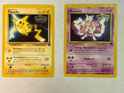 Pikachu and Mewtwo 04/53 Movie Promo Pokemon Cards 1999 - Image 1
