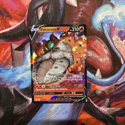 Volcarona V 021/203 Ultra Rare Holo SWSH07: Evolving Skies Pokemon Card - Image 1