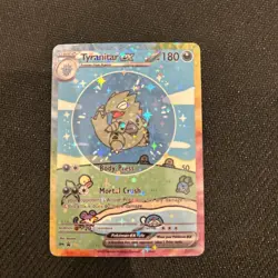 Pokemon Bubble Tyranitar Special Doujin Art Starry Holo Card - Image 1