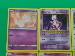 Pokemon TCG Collection Rare Lot of 6 Mixed Cards Lot Gengar, Mimikyu, Mew, ++ - Image 2