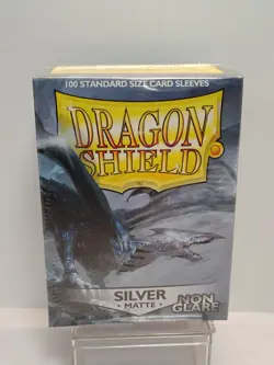 DRAGON SHEILD Art Card Sleeves Matte Silver, 100 Count New Sealed - Image 1