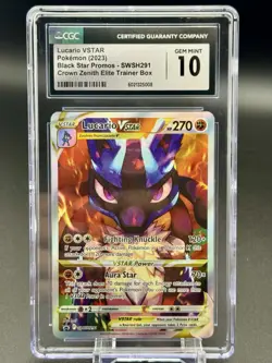 CGC 10 Lucario VSTAR SWSH291 Sword & Shield Promo Holo Card - Image 1