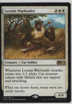 Core Set 2019 #23 Leonin Warleader - Image 1
