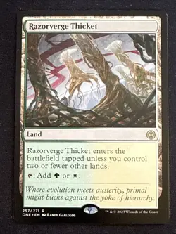 1x Razorverge Thicket (257) Phyrexia All Will Be One LP MTG Magic x1 MKE - Image 1