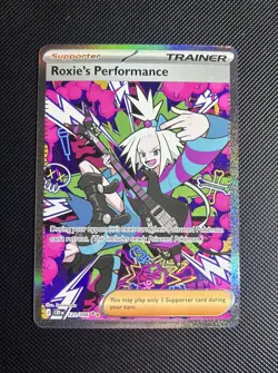 Pokemon TCG Roxie's Performance 121/086 Secret Rare Full Art Holo English - Image 1