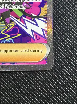 Pokemon TCG Roxie's Performance 121/086 Secret Rare Full Art Holo English - Image 5