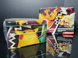 SET OF 2 Pokemon Charizard Collector's Chest Tin Set with Cards and Stickers - Image 3