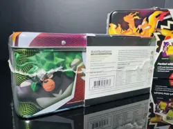SET OF 2 Pokemon Charizard Collector's Chest Tin Set with Cards and Stickers - Image 4
