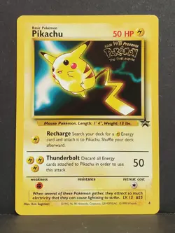 Pokemon PIKACHU # 4 First Movie Black Star Promo - Image 1