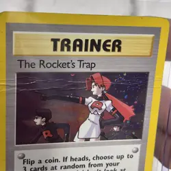 Pokemon Gym Heroes The Rocket's Trap Holo 19/132 HP Heavily Played SWIRL Rare - Image 3