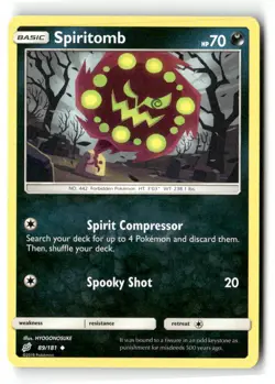 Spiritomb Uncommon Team Up 89/181 Pokemon Lightly Played - Image 1