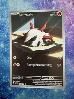 Larvesta Surging Sparks 196/191 Full Art Illustration Rare Pokemon NM - Image 1