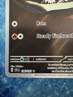 Larvesta Surging Sparks 196/191 Full Art Illustration Rare Pokemon NM - Image 5