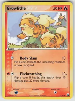 Growlithe 55/92 Common Legend Maker Pokemon Moderately Played - Image 1