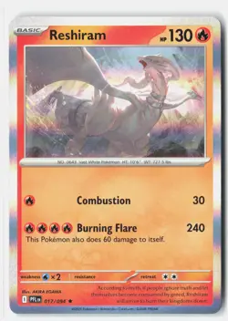 Reshiram 017/094 Rare Phantasmal Flames Pokemon Holo Near Mint AKIRA EGAWA - Image 1