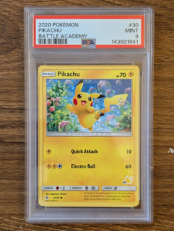 2020 Pokemon Battle Academy Deck PSA 9 Pikachu #30 Non-holo LOW POP FRESH GRADE - Image 1