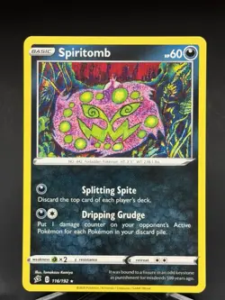 2020 Pokemon Spiritomb 116/192 Rebel Clash Tomokazu Komiya Art - Image 1