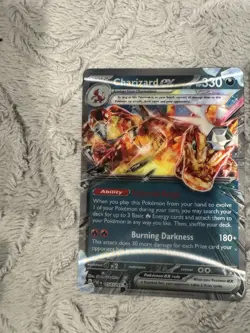 JUMBO Lenticular Charizard ex 054/091 Box Exclusive Promo Pokemon - Image 1