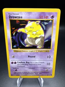Drowzee 49/102 Base Set Shadowless - Common Pokemon Card LP WOTC - Image 1