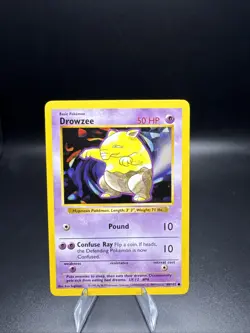 Drowzee 49/102 Base Set Shadowless - Common Pokemon Card LP WOTC - Image 2