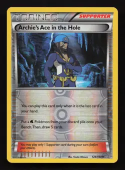 Archie's Ace in the Hole 124/160 XY Primal Clash Reverse Holo NM Pokemon Card - Image 1