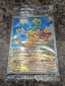 Pokemon TCG Scarlet & Violet Pikachu Promo SVP 027 Sealed Pokemon Center Stamp - Image 3