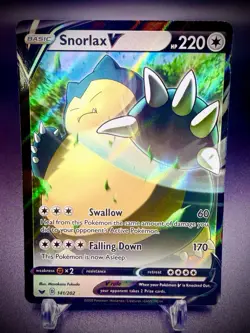💤💤Pokemon Snorlax V 141/202 Holo V Rare Sword & Shield💤💤 - Image 3