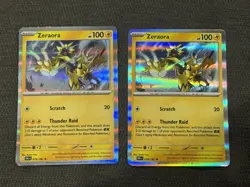 2x ZERAORA 078/182 R DESTINED RIVALS POKEMON HOLO NM/M DRI Rare - Image 1