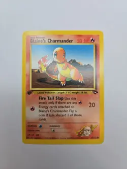 Pokemon Card - Blaine's Charmander 1st Edition Gym Challenge 60/132 Common LP - Image 1