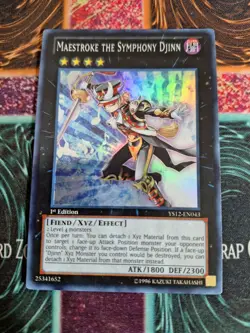 Yu-Gi-Oh! Maestroke the Symphony Djinn YS12-EN043 Super Rare 1st Edition NM a1/ - Image 1