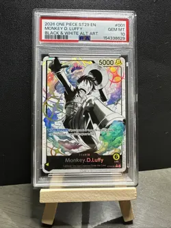 MONKEY D. LUFFY BLACK & WHITE ALT ART ST29 EN #001 2026 One Piece - Image 1