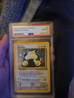 1999 Pokemon Jungle Snorlax Holo Card #11 PSA Graded 6 EX-MT - Image 1