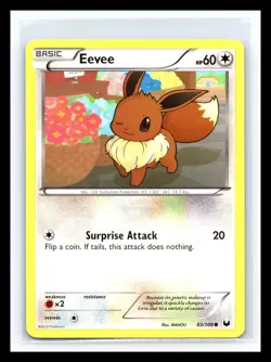 💥 Eevee - 83/108 - Pokemon Dark Explorers Black & White Card Non Holo - Image 1
