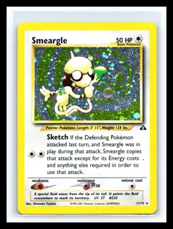 💥 Pokemon Smeargle 11/75 WotC Neo Discovery Holo Rare Vintage Card - Image 1