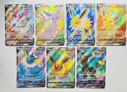 Pokemon Tcg Evolving Skies Eeveelution Set Of 7 Full Art/Ultra Rare Cards - Image 1