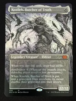 1x MTG Kozilek, Butcher of Truth (Borderless, Foil) - Double Masters 2022 (2X2) - Image 1